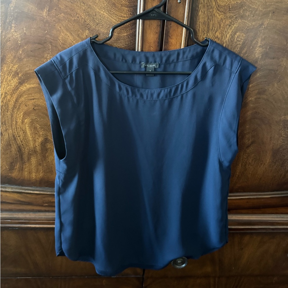 Ann Taylor Classic Navy Blouse
